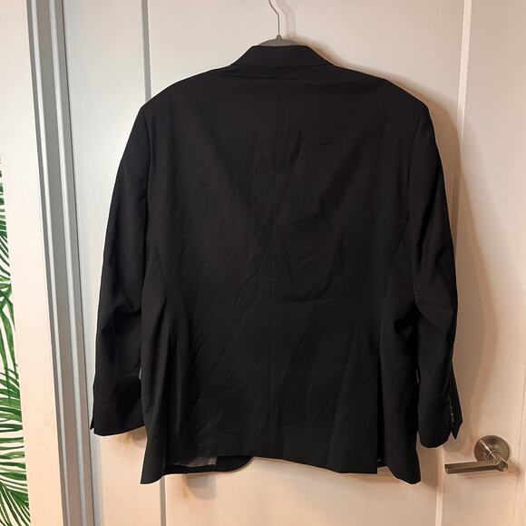 Pronto Uomo Black Wool Blend Sport Coat Blazer Jacket Size 42S - Picture 2 of 10